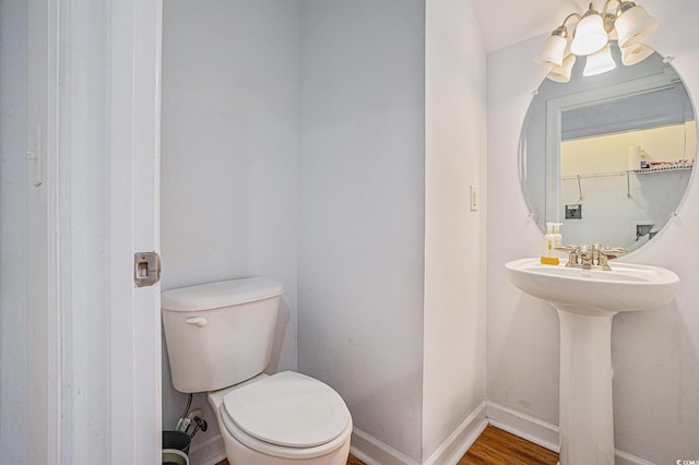 1120 Fairway Ln Unit 1120, Conway, SC 29526 - half bath featuring toilet and wood finished floors
