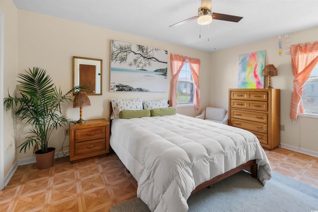 1145 Forest Dr, North Myrtle Beach, SC 29582 - bedroom featuring baseboards and a ceiling fan