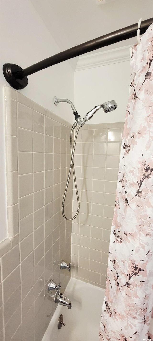 610 Hibiscus Ave Unit 610, Myrtle Beach, SC 29572 - full bathroom with shower / bath combo and ornamental molding