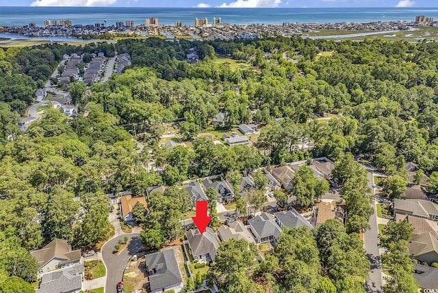 1208 Trisail Ln, North Myrtle Beach, SC 29582 - aerial view of residential area with a large body of water