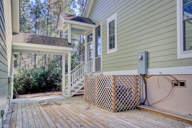 55 Pineberry Dr, Georgetown, SC 29440 - wooden terrace featuring stairs