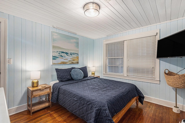 1416 Edge Dr, North Myrtle Beach, SC 29582 - bedroom featuring hardwood / wood-style floors and wooden walls