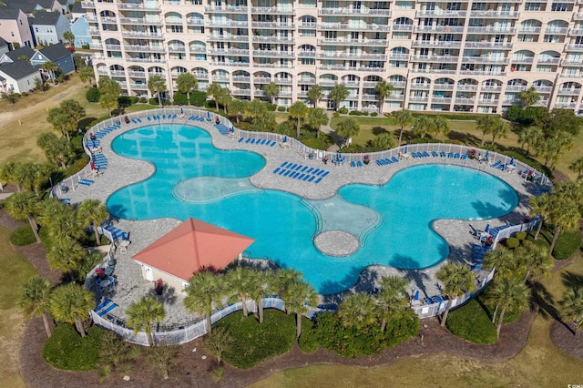 6015 Catalina Dr Unit 932, North Myrtle Beach, SC 29582 - bird's eye view of a pool