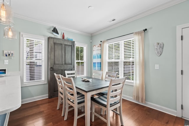 5 Ruth St, Murrells Inlet, SC 29576 - dining area featuring hardwood / wood-style flooring and ornamental molding