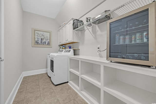 700 Shell Point Ct, Longs, SC 29568 - washroom with separate washer and dryer, cabinet space, and light tile patterned floors