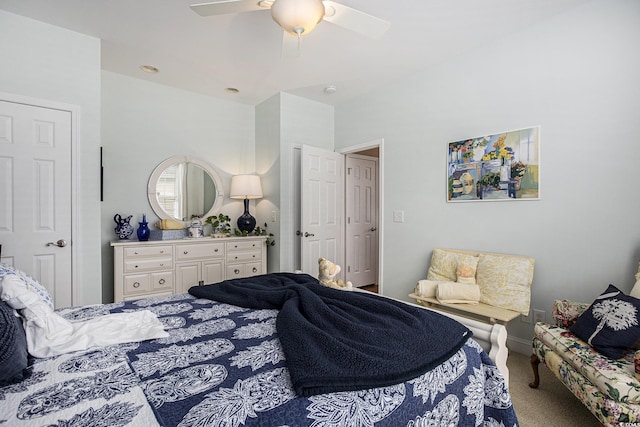 388 Sea Turtle Dr, Myrtle Beach, SC 29588 - carpeted bedroom with a ceiling fan