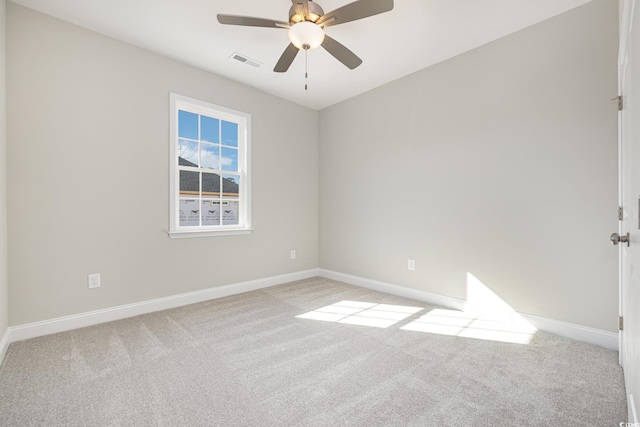 369 Log Cabin Rd, Loris, SC 29569 - carpeted empty room with baseboards and ceiling fan