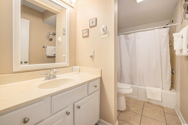 5505 N Ocean Blvd Unit 303, Myrtle Beach, SC 29577 - full bath with vanity, tile patterned flooring, and shower / bath combo with shower curtain