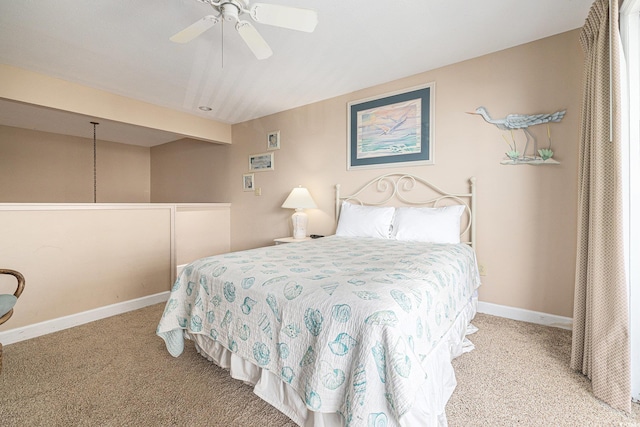 5505 N Ocean Blvd Unit 303, Myrtle Beach, SC 29577 - bedroom with carpet and a ceiling fan