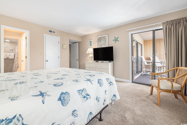 5505 N Ocean Blvd Unit 303, Myrtle Beach, SC 29577 - bedroom with access to exterior and light carpet