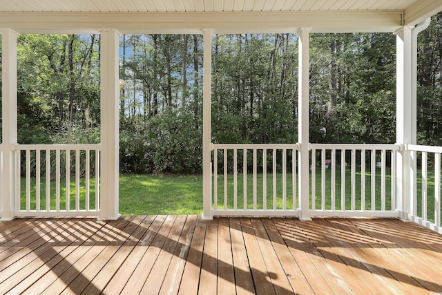 628 Lake Estates Ct, Conway, SC 29526 - deck featuring a yard and view of wooded area