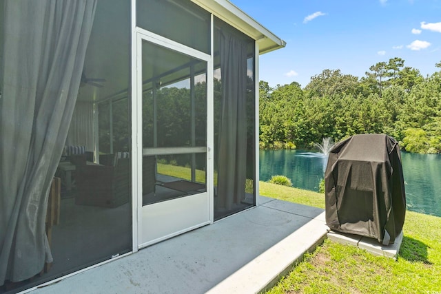 236 Palm Cove Cir, Myrtle Beach, SC 29588 - view of exterior entry with a water view