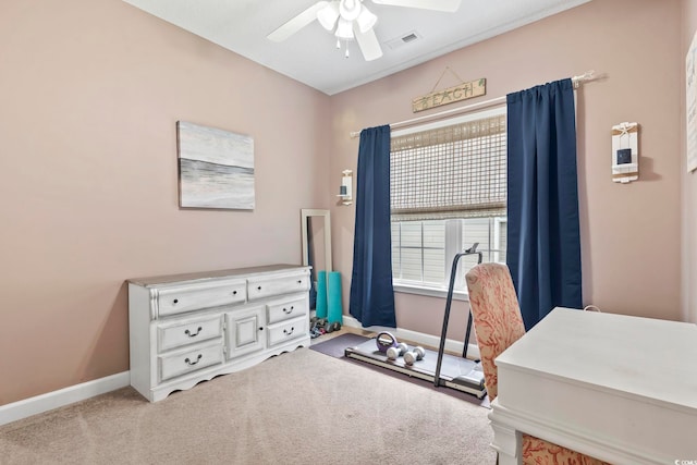 236 Palm Cove Cir, Myrtle Beach, SC 29588 - office space with ceiling fan and carpet