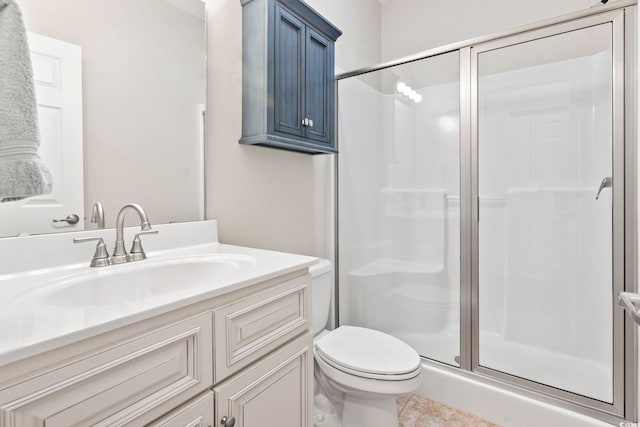 236 Palm Cove Cir, Myrtle Beach, SC 29588 - bathroom featuring a stall shower, vanity, and tile patterned flooring