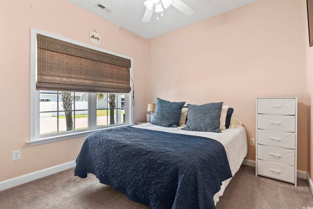 236 Palm Cove Cir, Myrtle Beach, SC 29588 - carpeted bedroom with baseboards and a ceiling fan