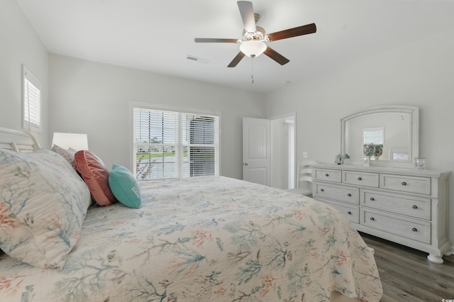 668 Rycola Cir, Surfside Beach, SC 29575 - bedroom featuring dark wood-type flooring and ceiling fan
