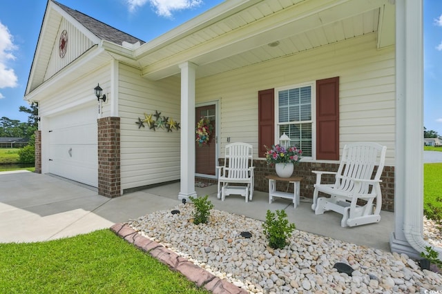 668 Rycola Cir, Surfside Beach, SC 29575 - view of front facade with a porch, concrete driveway, a garage, board and batten siding, and roof with shingles