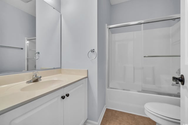 4520 Lighthouse Dr Unit 29B, Little River, SC 29566 - full bathroom with vanity, shower / bath combination with glass door, and tile patterned flooring