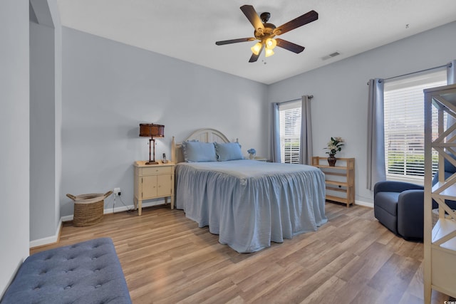 4520 Lighthouse Dr Unit 29B, Little River, SC 29566 - bedroom featuring light wood-style floors and a ceiling fan