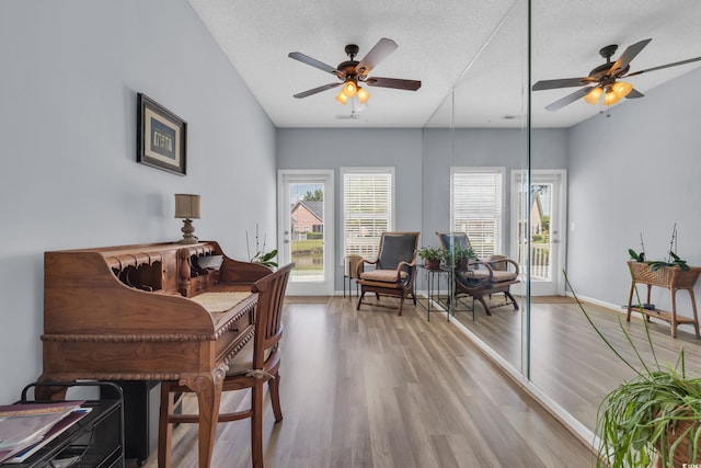 4520 Lighthouse Dr Unit 29B, Little River, SC 29566 - office with ceiling fan and wood finished floors