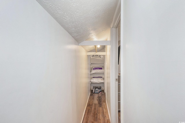 1930 Lake View Cir, Myrtle Beach, SC 29575 - hallway with a textured ceiling and wood finished floors