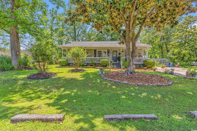 201 Surrey Ln, Myrtle Beach, SC 29579 - ranch-style house with a porch and a front lawn