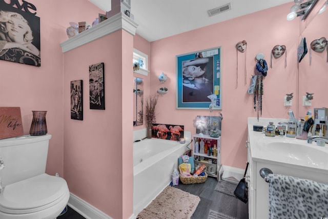 35 Easter Lilly Ct, Murrells Inlet, SC 29576 - bathroom with a bath, vanity, and wood finished floors