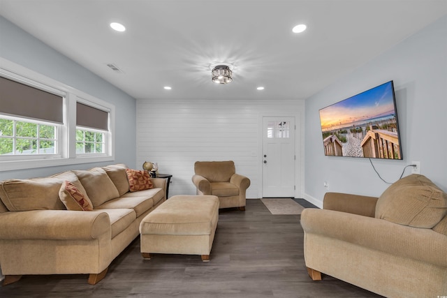 35 Easter Lilly Ct, Murrells Inlet, SC 29576 - living area featuring recessed lighting and dark wood-type flooring