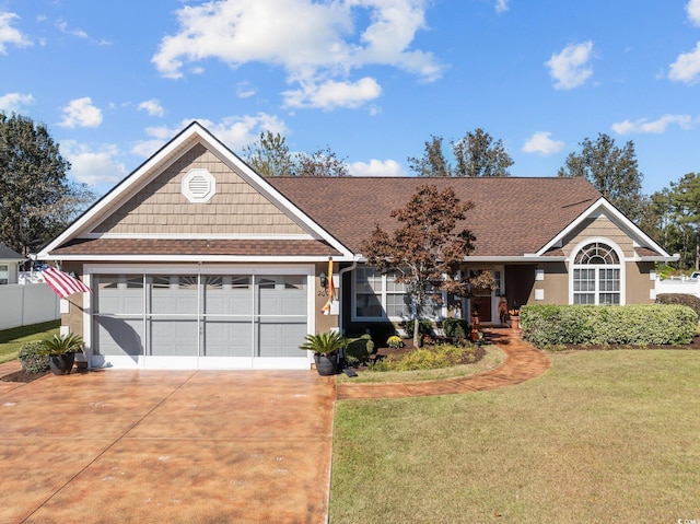 200 Silverbelle Blvd, Longs, SC 29568 - ranch-style house featuring driveway, a front lawn, a shingled roof, and an attached garage
