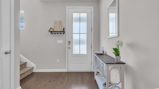 356 Ocean Commons Dr, Surfside Beach, SC 29575 - foyer with wood finished floors, plenty of natural light, and stairs