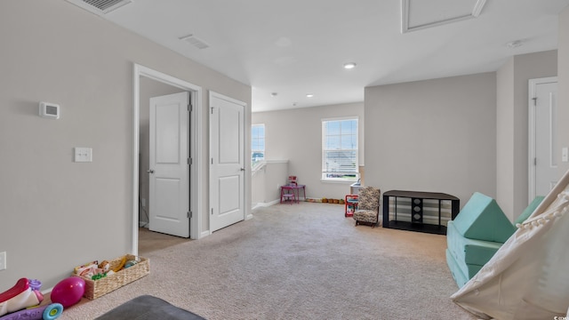 356 Ocean Commons Dr, Surfside Beach, SC 29575 - rec room featuring carpet floors and recessed lighting