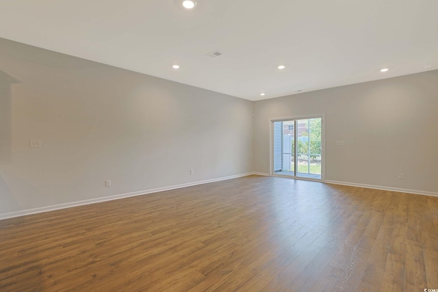 184 Sea Shell Dr Unit 12, Murrells Inlet, SC 29576 - empty room with wood finished floors and recessed lighting