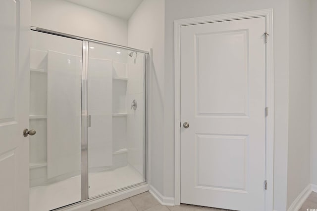 184 Sea Shell Dr Unit 12, Murrells Inlet, SC 29576 - bathroom featuring a shower stall and tile patterned floors