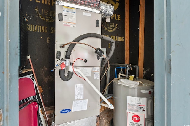 169 Ole Maple St, Loris, SC 29569 - utilities with water heater and heating unit