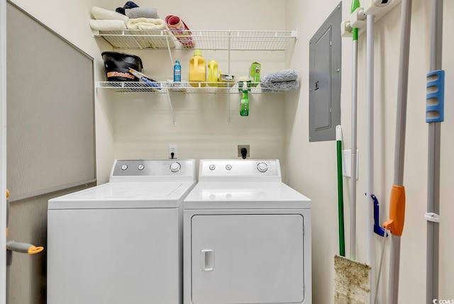876 Palmetto Trl Unit 103, Myrtle Beach, SC 29577 - laundry area featuring washing machine and dryer and electric panel