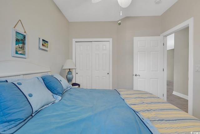 876 Palmetto Trl Unit 103, Myrtle Beach, SC 29577 - tiled bedroom featuring a closet