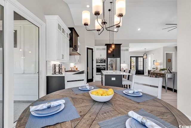558 Oxbow Dr, Myrtle Beach, SC 29579 - dining room with a chandelier and recessed lighting