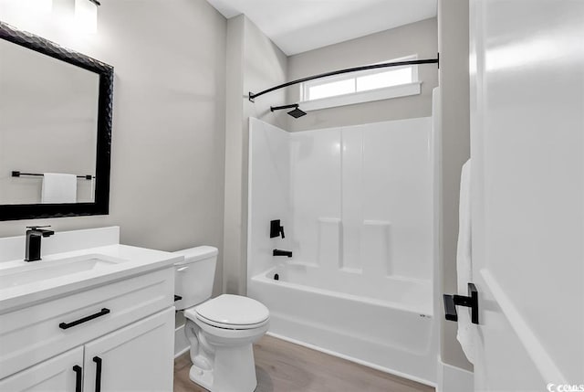 558 Oxbow Dr, Myrtle Beach, SC 29579 - bathroom with vanity, shower / tub combination, and wood finished floors