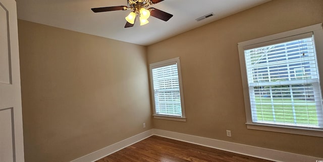 309 Outboard Dr, Murrells Inlet, SC 29576 - empty room featuring dark wood finished floors and ceiling fan