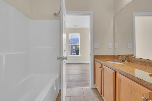 945 Rosencrans Ln Unit B, Myrtle Beach, SC 29577 - full bath featuring vanity, bathing tub / shower combination, and tile patterned flooring