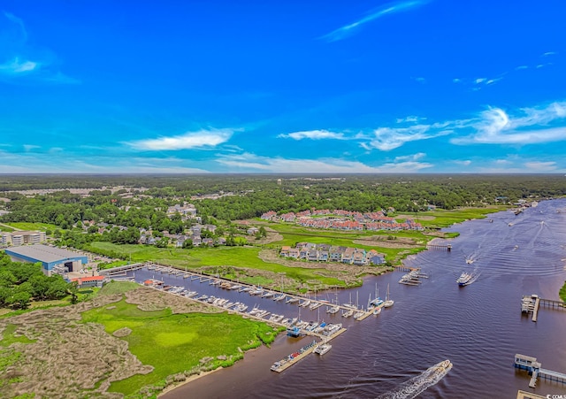 4366 Rivergate Ln Unit 306, Little River, SC 29566 - drone / aerial view of a nearby body of water and numerous boat docks