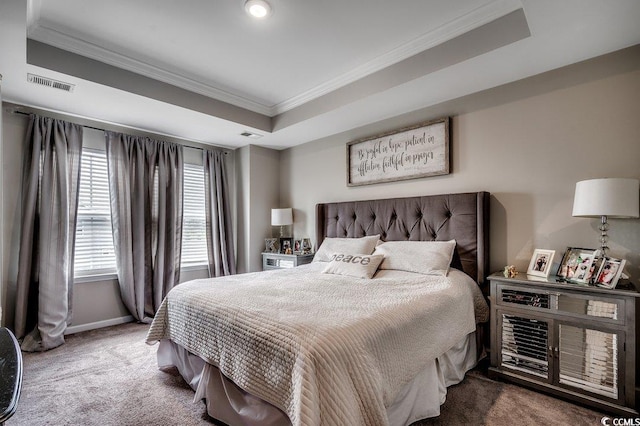 153 Goldenrod Cir Unit 7D, Little River, SC 29566 - carpeted bedroom with crown molding and a raised ceiling