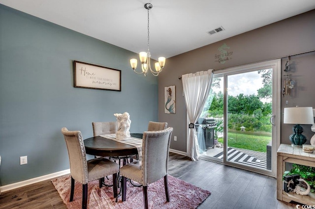 153 Goldenrod Cir Unit 7D, Little River, SC 29566 - dining room featuring wood finished floors and a chandelier