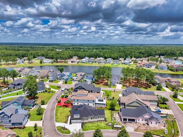 2313 Summersweet Ln, Myrtle Beach, SC 29579 - aerial perspective of suburban area featuring a nearby body of water and a heavily wooded area