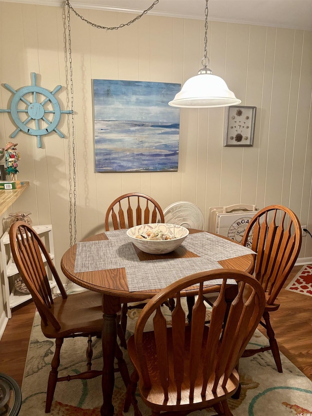 9501 Shore Dr Unit 323, Myrtle Beach, SC 29572 - dining room with wood finished floors and crown molding