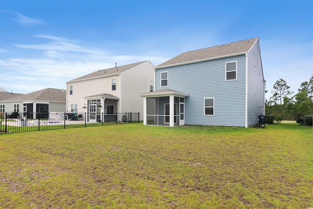 3657 Bells Lake Cir, Longs, SC 29568 - rear view of property with a sunroom