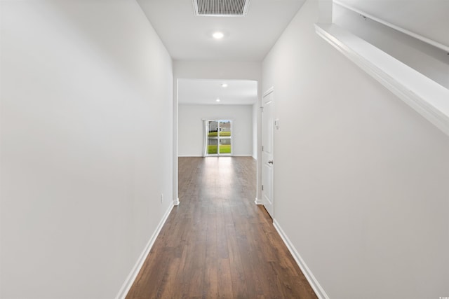3657 Bells Lake Cir, Longs, SC 29568 - corridor with dark wood-style flooring and recessed lighting