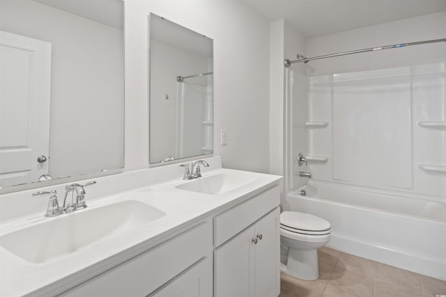 3657 Bells Lake Cir, Longs, SC 29568 - full bathroom with double vanity, bathing tub / shower combination, and tile patterned floors