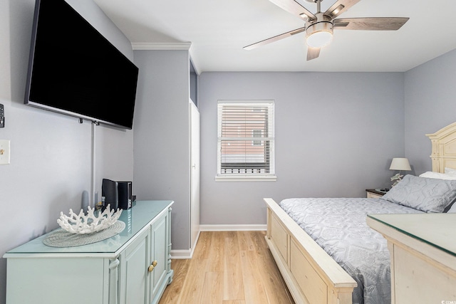 1210 N Ocean Blvd Unit 104, Surfside Beach, SC 29575 - bedroom with light wood-type flooring and a ceiling fan