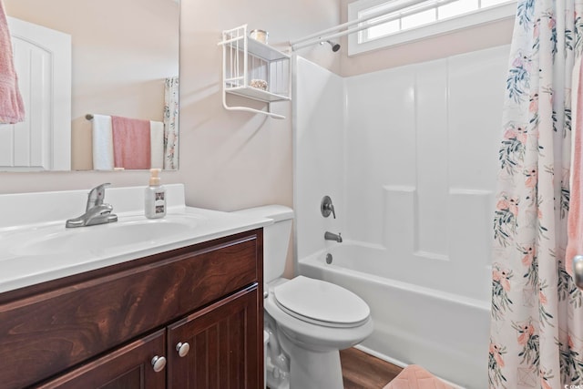 144 Baylee Cir, Aynor, SC 29544 - full bathroom with vanity, shower / tub combo with curtain, and wood finished floors